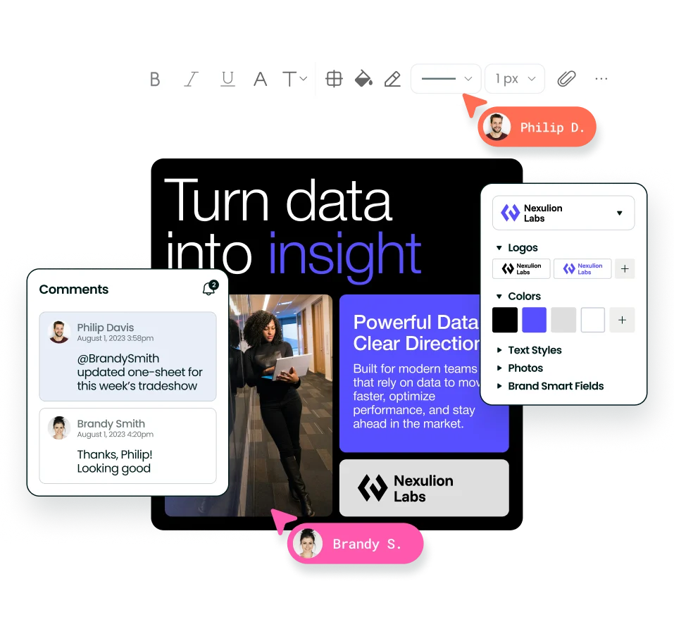 Give revenue teams<br>the tools to personalize<br>their own sales content